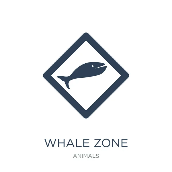 Whale Zone Icon Vector White Background Whale Zone Trendy Filled — Stock Vector