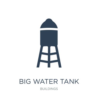 büyük su tankı simge vektör beyaz arka plan üzerinde büyük su tankı trendy simgeler binalar koleksiyonundan dolu.