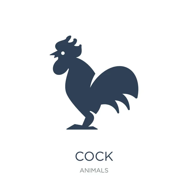 Cock Icon Vector White Background Cock Trendy Filled Icons Animals — Stock Vector