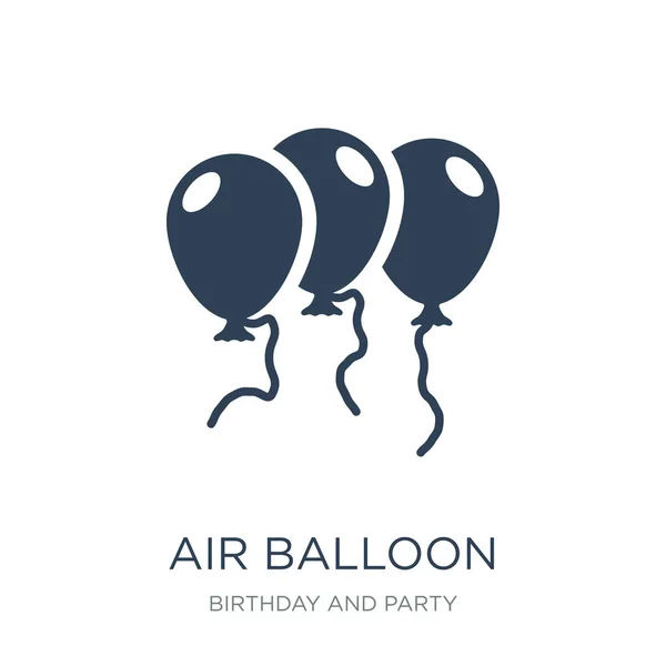Vetor Ícone Balão Fundo Branco Balão Ícones Cheios Moda Aniversário —  Vetores de Stock