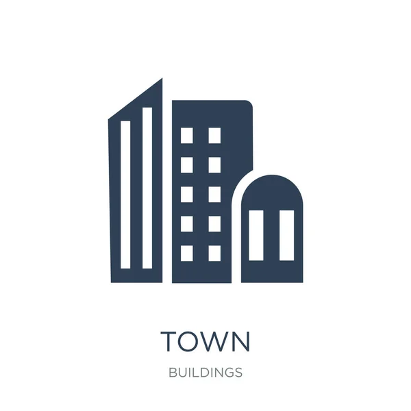 Town Icon Vector White Background Town Trendy Filled Icons Buildings — Stock Vector