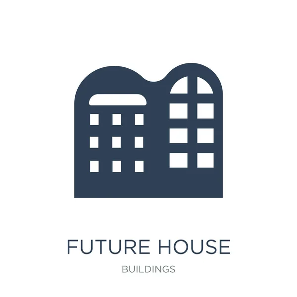 Future House Icon Vektor Auf Weißem Hintergrund Future House Trendy — Stockvektor