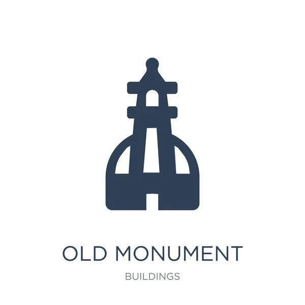 Gamla Monument Ikonen Vektor Vit Bakgrund Gamla Monument Trendiga Fylld — Stock vektor