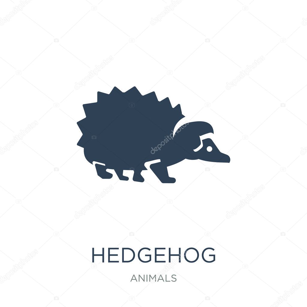 Hedgehog icon vector on white background, hedgehog trendy filled icons from Animals  collection