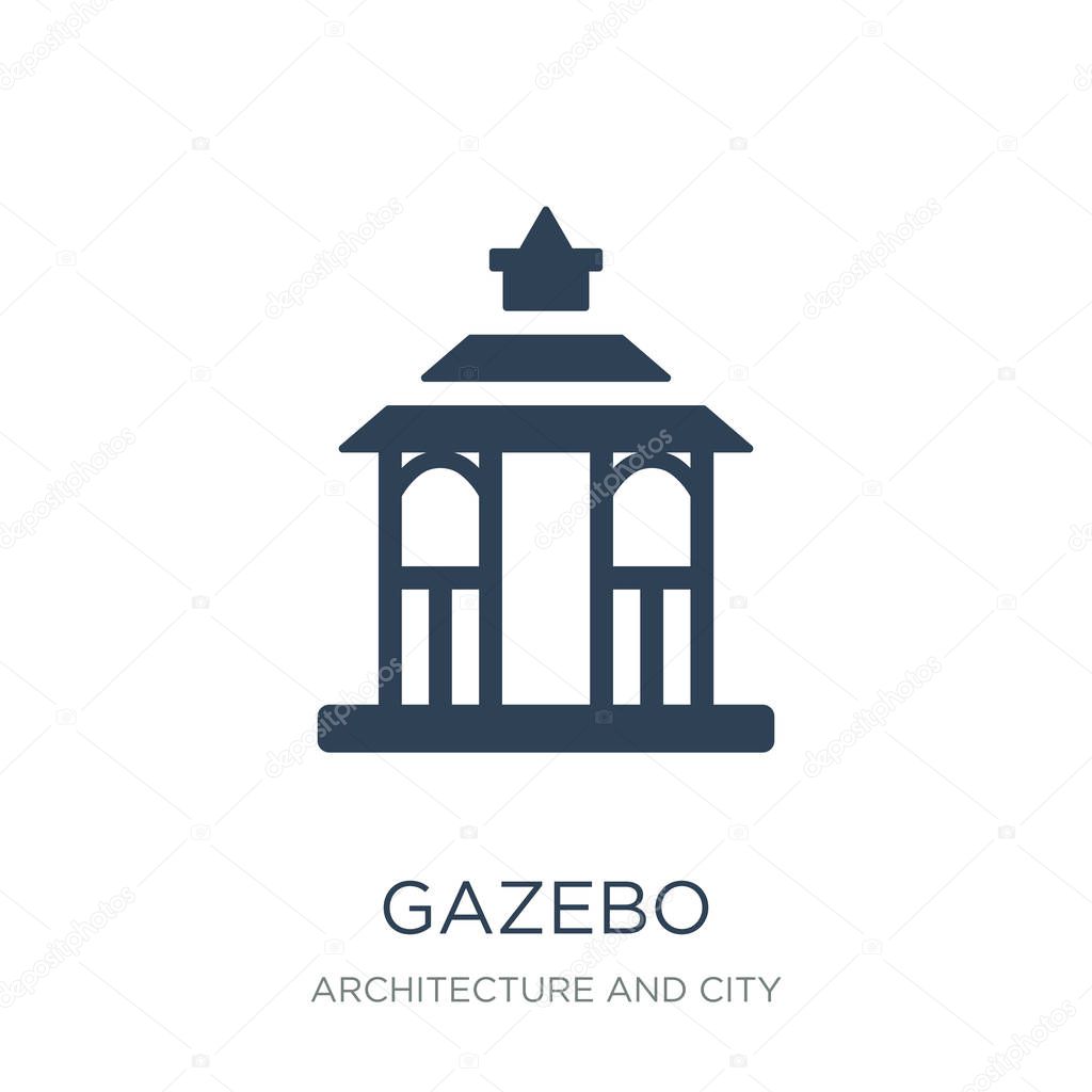 Gazebo icon vector on white background, gazebo trendy filled icons from Architecture and city collection