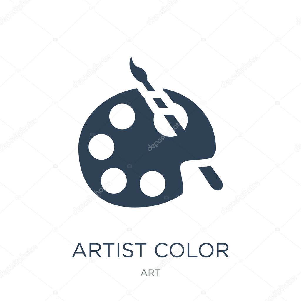 Artist color palette icon vector on white background, artist color palette trendy filled icons from Art collection