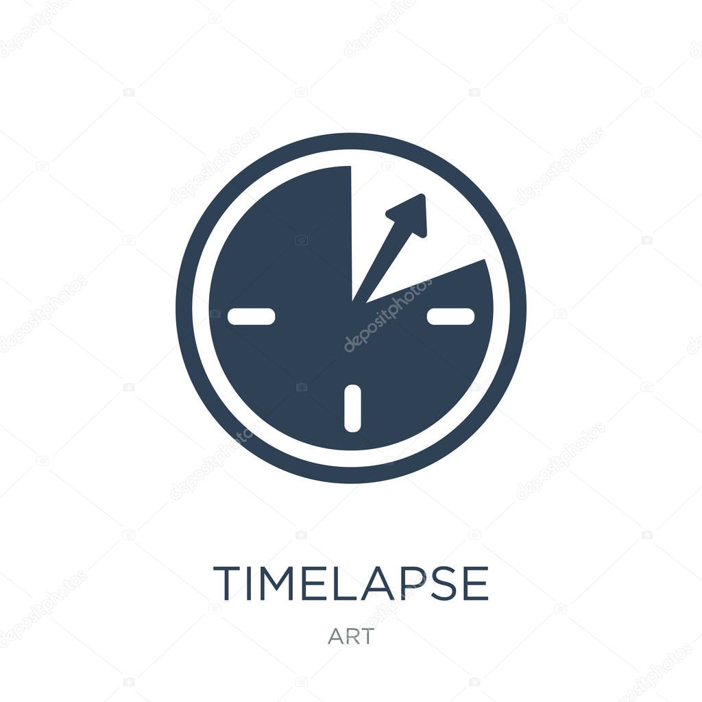 timelapse icon vector on white background, timelapse trendy filled icons from Art collection