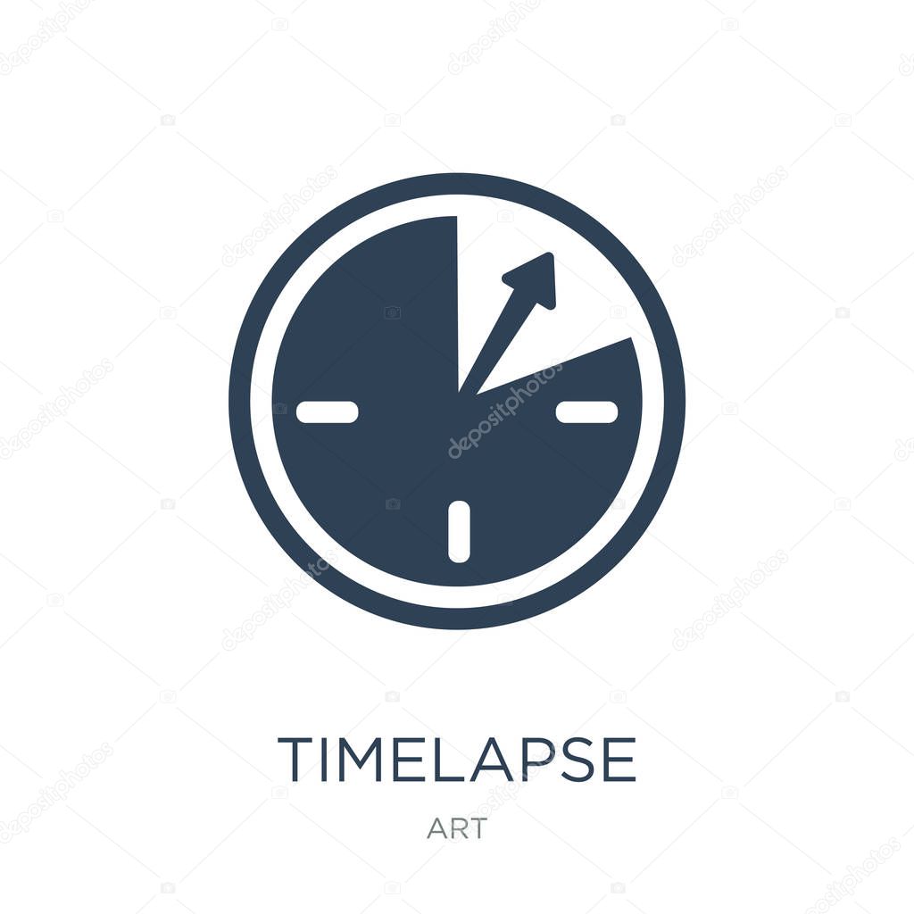 Timelapse icon vector on white background, timelapse trendy filled icons from Art collection