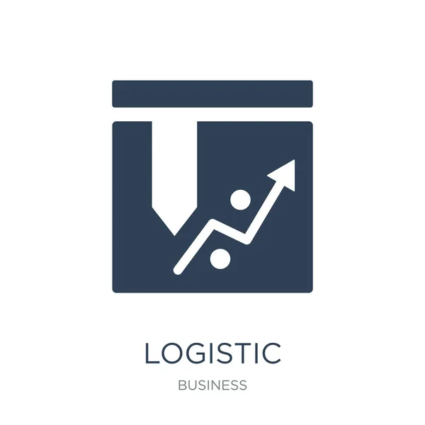 Logistic Icon Vector White Background Logistic Trendy Filled Icons Business — Stock Vector