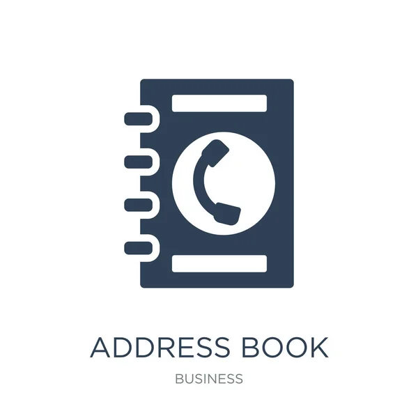 address book icon vector on white background, address book trendy filled icons from Business collection