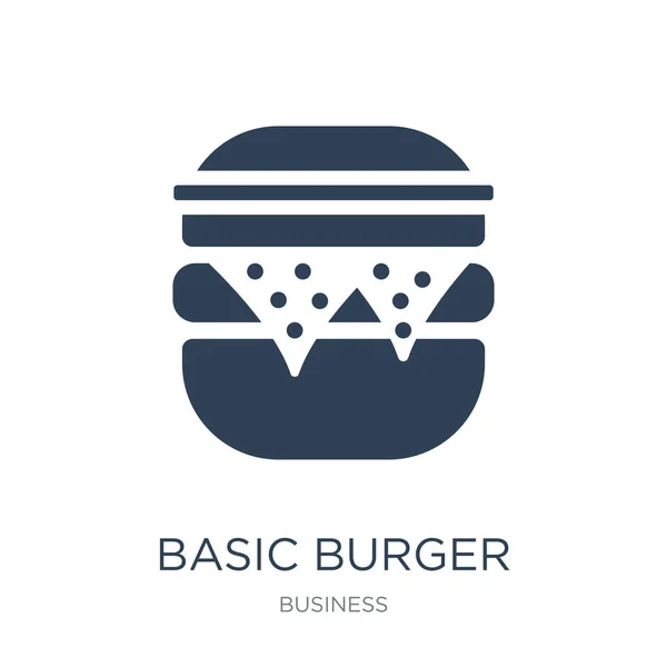 basic burger icon vector on white background, basic burger trendy filled icons from Business collection