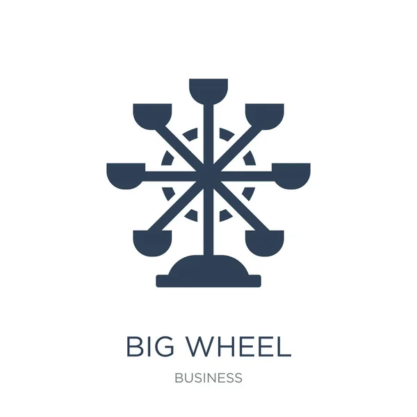 Big Wheel Icon Vektor Auf Weißem Hintergrund Big Wheel Trendy — Stockvektor
