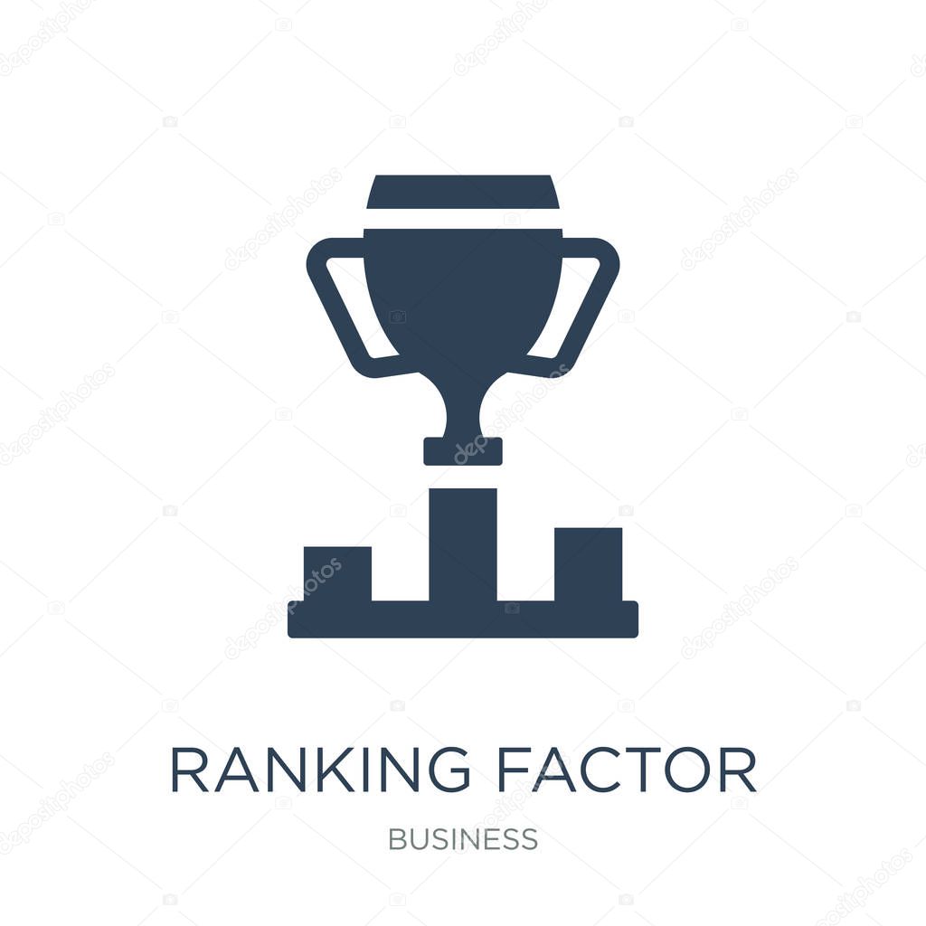 Ranking factor icon vector on white background, ranking factor trendy filled icons from Business collection