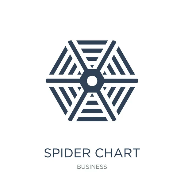 Spinnendiagramm Symbolvektor Auf Weißem Hintergrund Spinnendiagramm Trendy Gefüllte Symbole Aus — Stockvektor