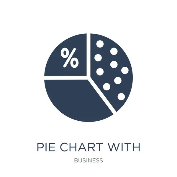 Gráfico Pizza Com Vetor Ícone Informação Fundo Branco Gráfico Pizza —  Vetores de Stock