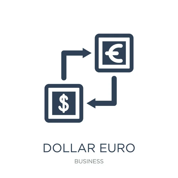 Dollár Euró Pénz Exchange Ikon Vektor Fehér Háttér Dollár Euró — Stock Vector