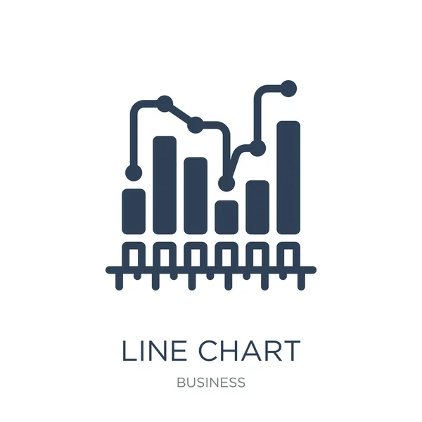 line chart statistics icon vector on white background, line chart statistics trendy filled icons from Business collection