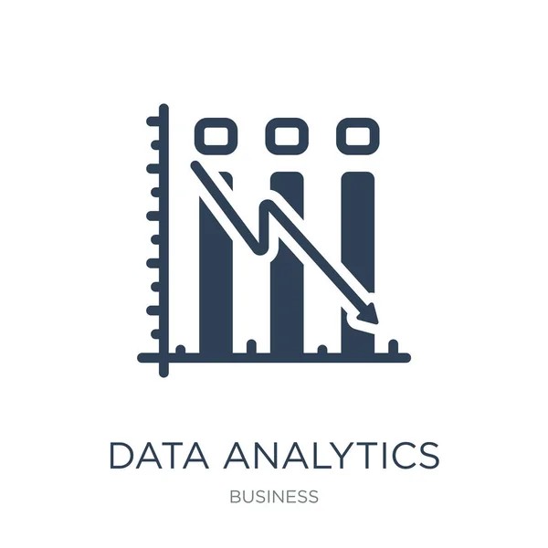Análise Dados Linha Descendente Vetor Gráfico Ícone Fundo Branco Análise — Vetor de Stock