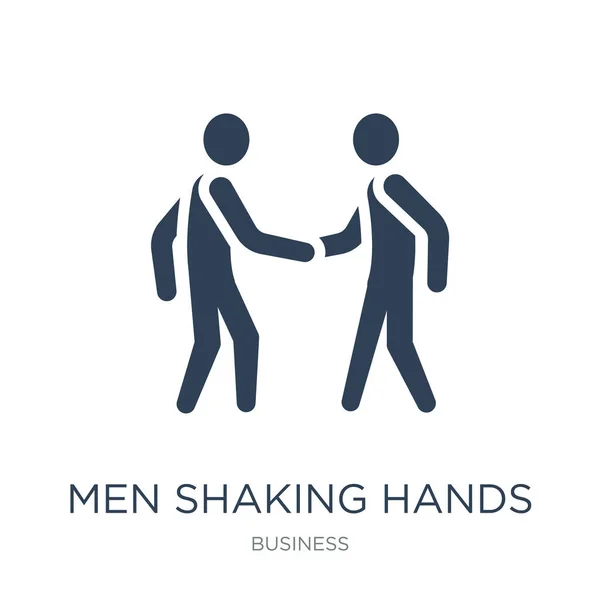 Мужчины Пожимают Руки Иконка Вектор Белом Фоне Мужчины Пожимают Руки — стоковый вектор