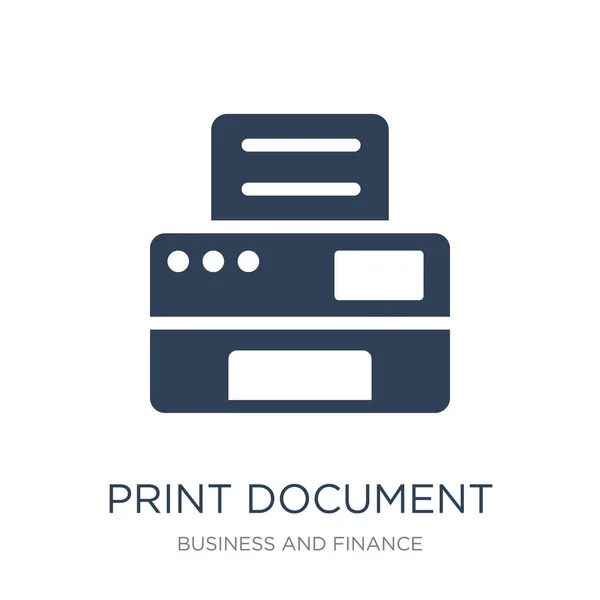 Imprimer Vecteur Icônes Document Sur Fond Blanc Imprimer Des Icônes — Image vectorielle