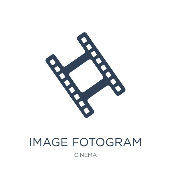 Image Fotogram Icon Vector White Background Image Fotogram Trendy Filled — Stock Vector