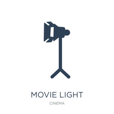 Film ışık simge vektör beyaz arka plan üzerinde film ışık trendy simgeler sinema koleksiyonundan dolu.