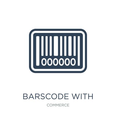 barscode sıfır olan simge vektör beyaz arka planda, barscode ile sıfır ticaret koleksiyonundan trendy dolu simgeler