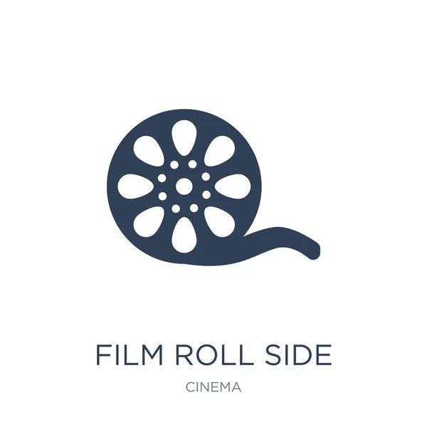 Film Rouleau Vue Côté Icône Vecteur Sur Fond Blanc Film — Image vectorielle