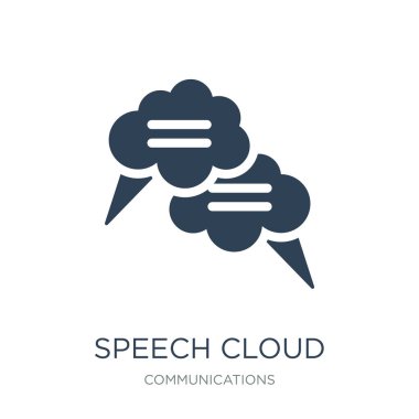 konuşma bulut simge vektör beyaz zemin üzerine konuşma bulut trendy simgeler iletişim koleksiyonundan dolu.