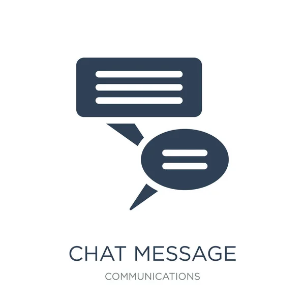 Chat Nachricht Symbol Vektor Auf Weißem Hintergrund Chat Nachricht Trendy — Stockvektor