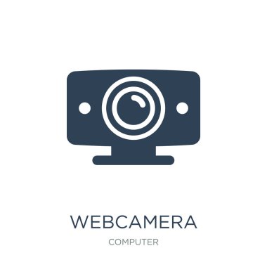 Beyaz arka plan üzerinde Webcamera simge vektör, webcamera trendy simgeler bilgisayar koleksiyonundan dolu.