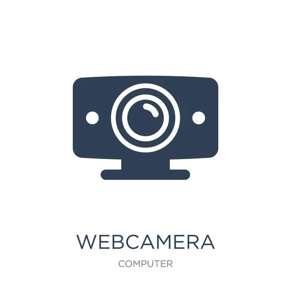 Webcam Pictogram Vector Witte Achtergrond Webcam Trendy Gevuld Iconen Uit — Stockvector