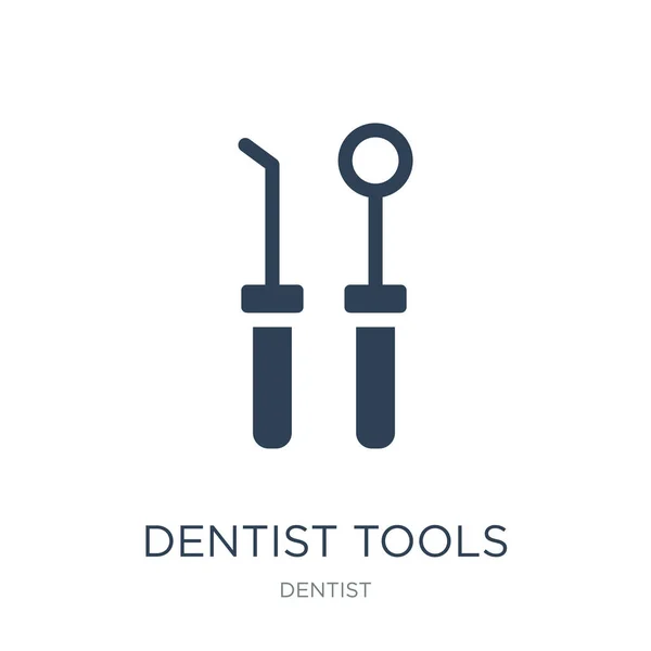 Dentist Tools Icon Vector White Background Dentist Tools Trendy Filled — Stock Vector