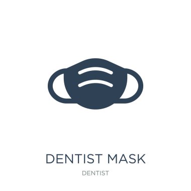 diş hekimi maskesi simge vektör beyaz arka plan üzerinde diş hekimi maskesi trendy simgeler dişçi koleksiyonundan dolu.