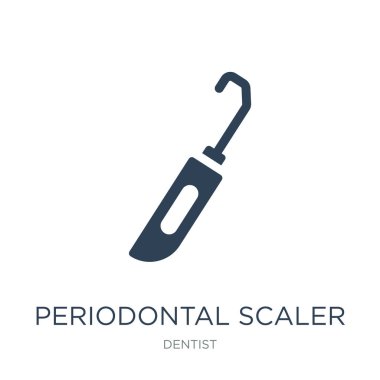 Periodontal ölçekleyici simge vektör beyaz zemin üzerine, periodontal ölçekleyici trendy simgeler dişçi koleksiyonundan dolu.