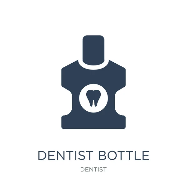 Οδοντίατρος Μπουκάλι Υγρό Εικονίδιο Διάνυσμα Άσπρο Φόντο Οδοντίατρος Μπουκάλι Υγρό — Διανυσματικό Αρχείο