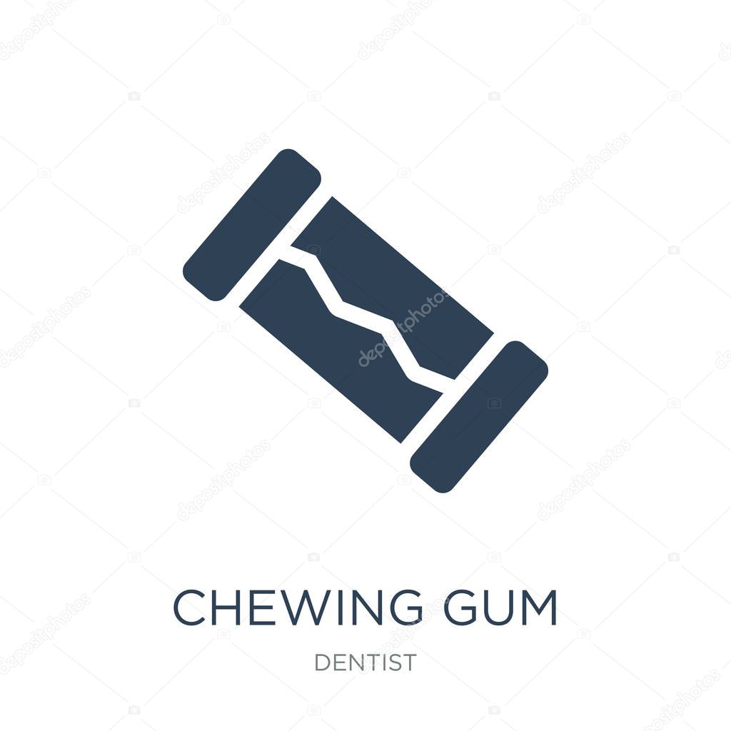 Chewing gum icon vector on white background, chewing gum trendy filled icons from Dentist collection