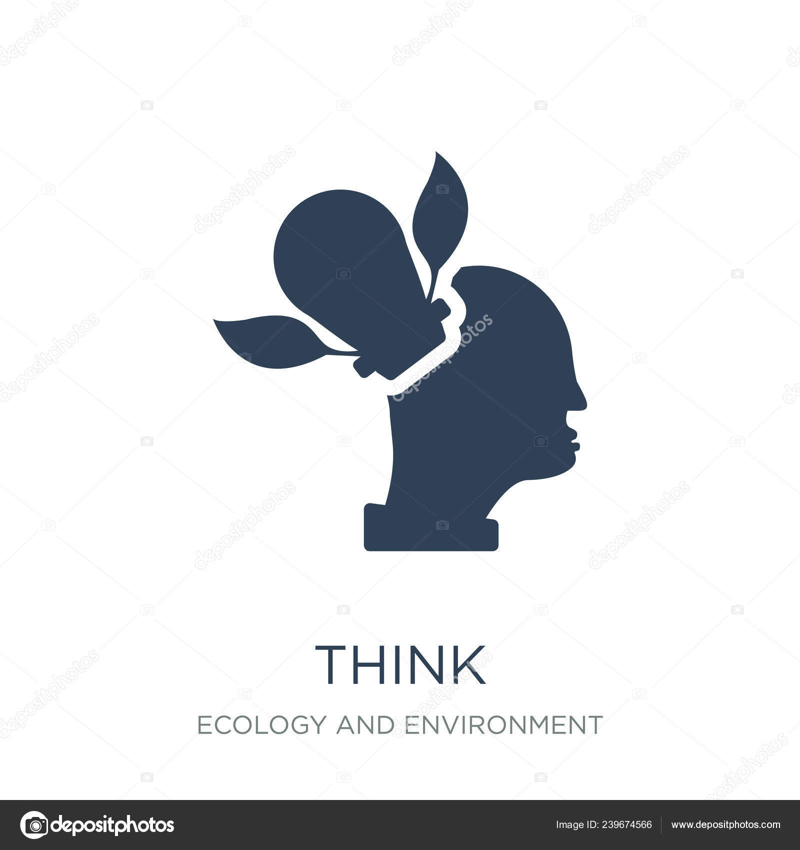 Think Icon Vector White Background Think Trendy Filled Icons Ecology Vector Image By C Mahirlimatin Gmail Com Vector Stock