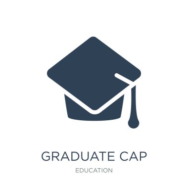 Lisansüstü kap simge vektör beyaz zemin üzerine yüksek lisans kap trendy simgeler eğitim koleksiyonundan dolu.