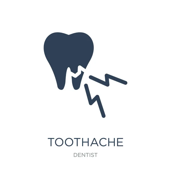 Toothache Icon Vector White Background Toothache Trendy Filled Icons Dentist — Stock Vector