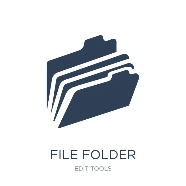 File Folder Icon Vector White Background File Folder Trendy Filled — Stock Vector