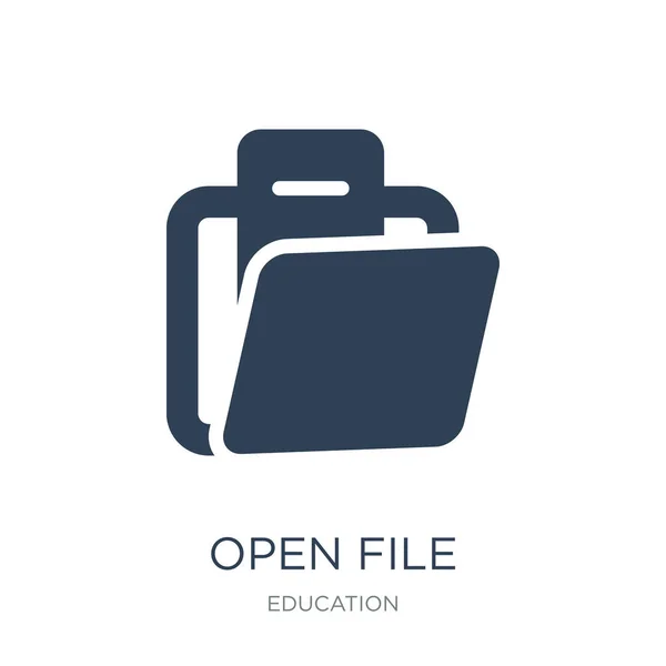 Open File Icon Vector White Foundation Open File Trendy Filled — стоковый вектор