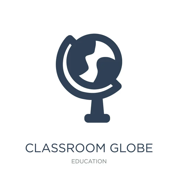 Klassenzimmer Globus Symbol Vektor Auf Weißem Hintergrund Klassenzimmer Globus Trendy — Stockvektor