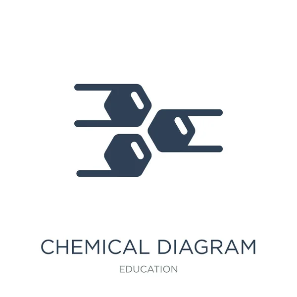 Vector Icono Diagrama Químico Sobre Fondo Blanco Diagrama Químico Iconos — Vector de stock