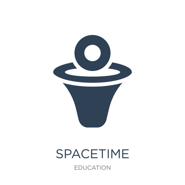 spacetime curvature icon vector on white background, spacetime curvature trendy filled icons from Education collection