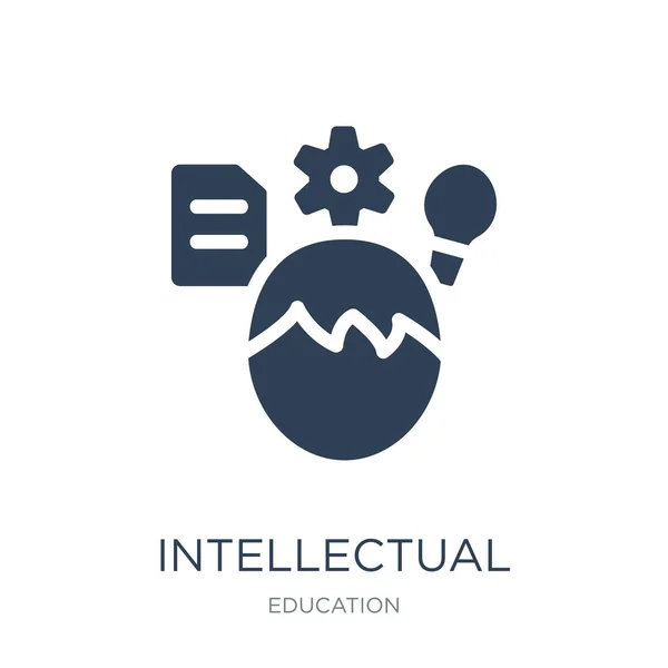 Intellectuele Pictogram Vector Witte Achtergrond Intellectuele Trendy Gevuld Iconen Uit — Stockvector