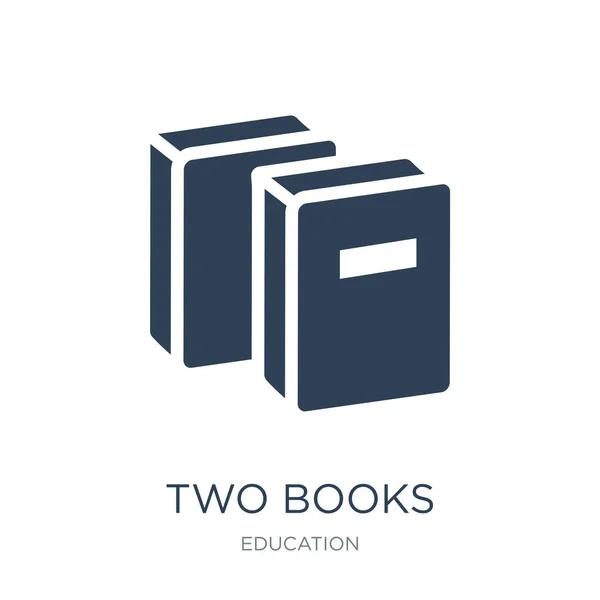 two books icon vector on white background, two books trendy filled icons from Education collection
