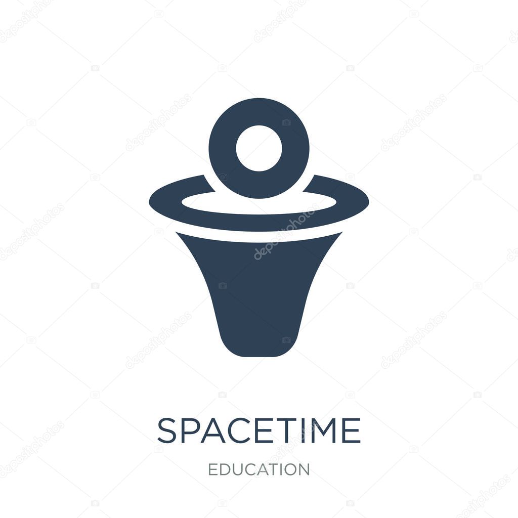Spacetime curvature icon vector on white background, spacetime curvature trendy filled icons from Education collection