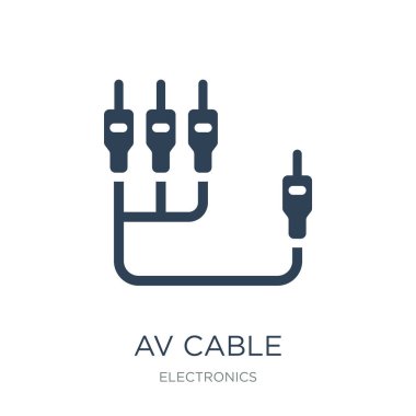 av cable icon vector on white background, av cable trendy filled icons from Electronics collection clipart