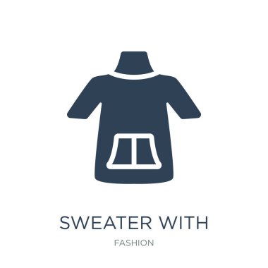 Kazak cepler simge vektör beyaz zemin üzerine, kazak ile cepler trendy dolu kutsal kişilerin resmi moda koleksiyonu ile